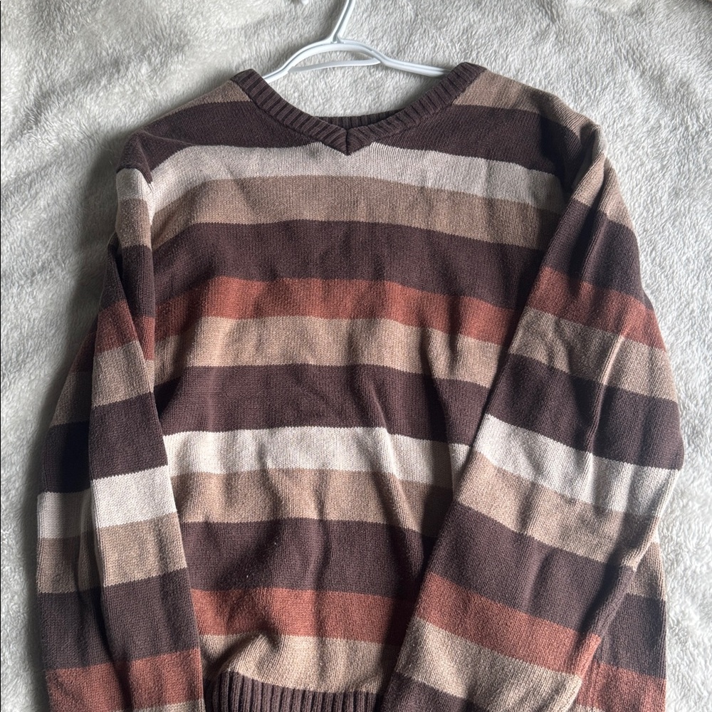 Cherokee Men's V-Neck Striped Sweater
